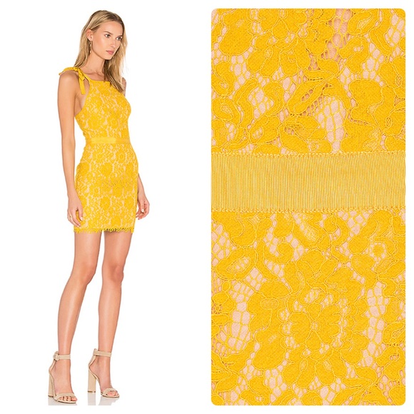 Revolve Endless Rose Honey Lace Tie Shoulder Dress - Picture 2 of 5